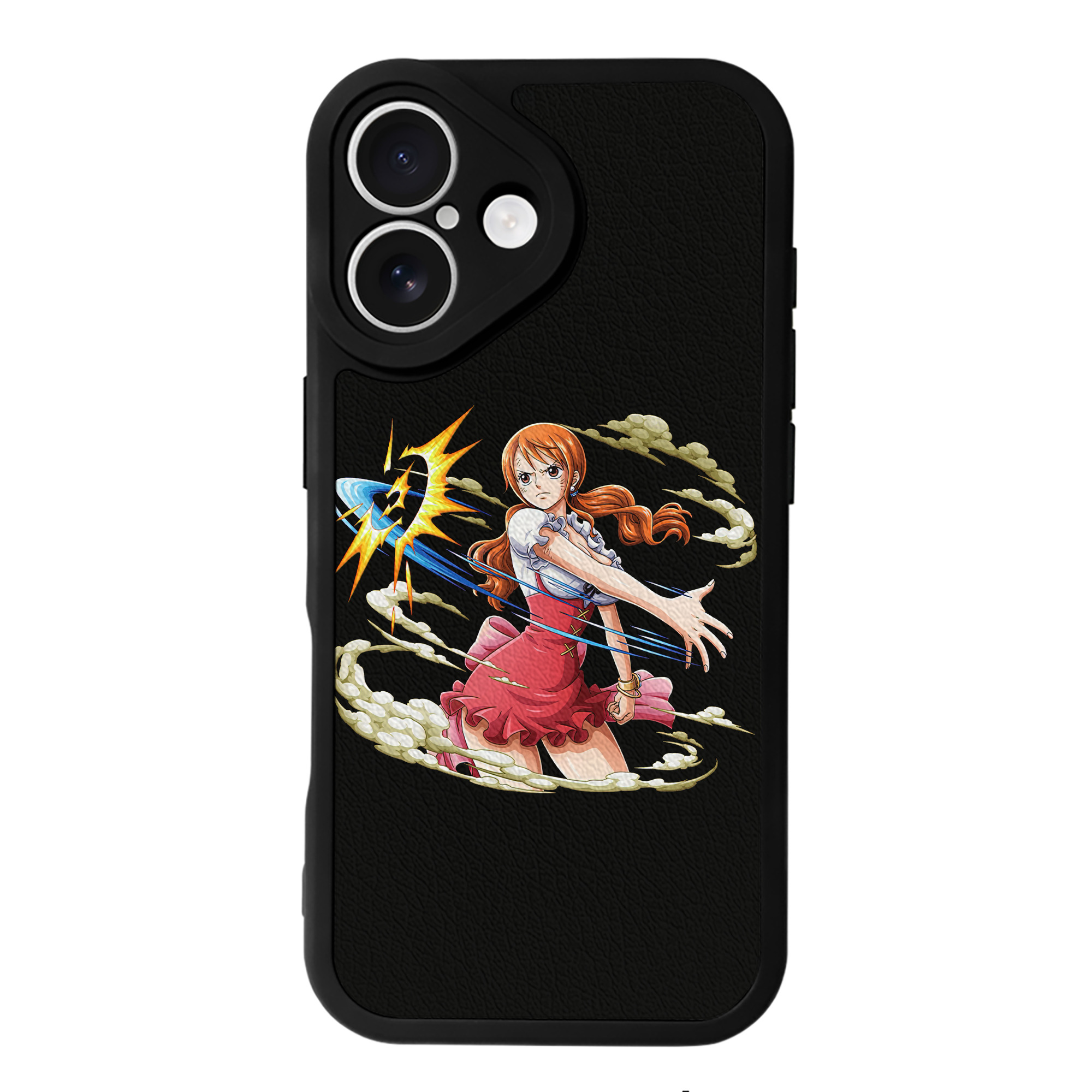 （画像用） ワンピース ナミ ONE PIECE Nami 【iPhone 16シリーズ対応】シリコンスマホケース（レザー調） 材質：シリコン